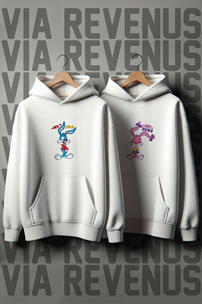Vordevia My Lola & My Bugs Printed Hooded Couple Combination Sweatshirt