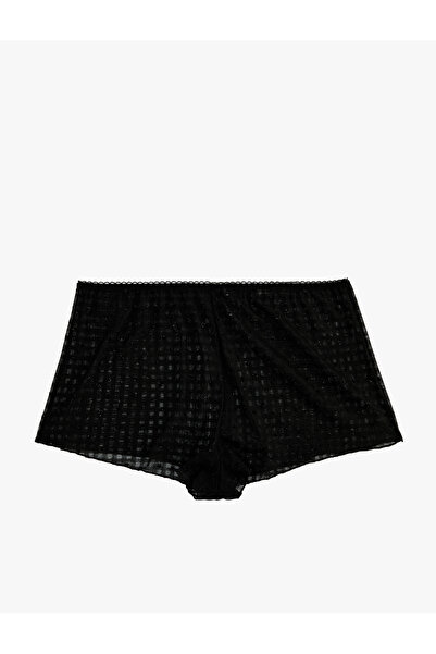 Koton Beli Lastikli Rahat Kalıp Pötikareli Pijama Altı Şort