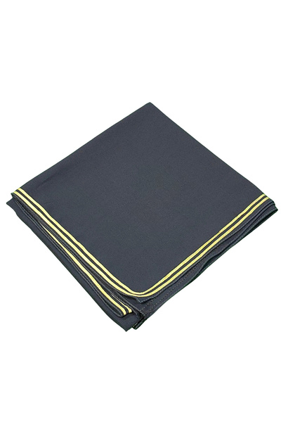 coconutscarfs Coconut Yellow Piped Medina Silk Solid Color Scarf 100X100 cm –...