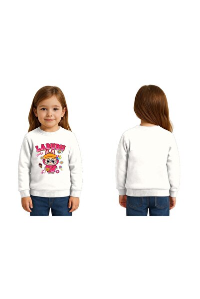 SEDİRLİ Unisex Labubu Printed Children's Swaetshirt 3 Thread Raster