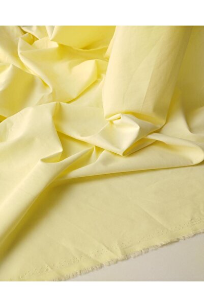 Kumaş Parça Lemon Yellow Colored Cotton Poplin Fabric (Width 145 cm X Length ...
