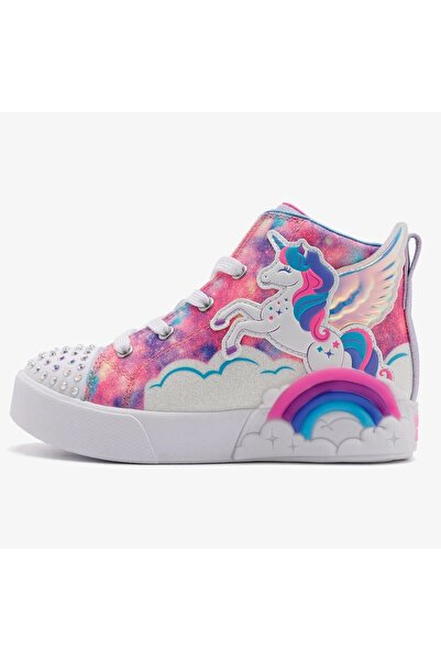 SKECHERS Twinkle Magic Kids Sneaker Lastik Bağcıklı Işıklı Çocuk Ayakkabısı Mor
