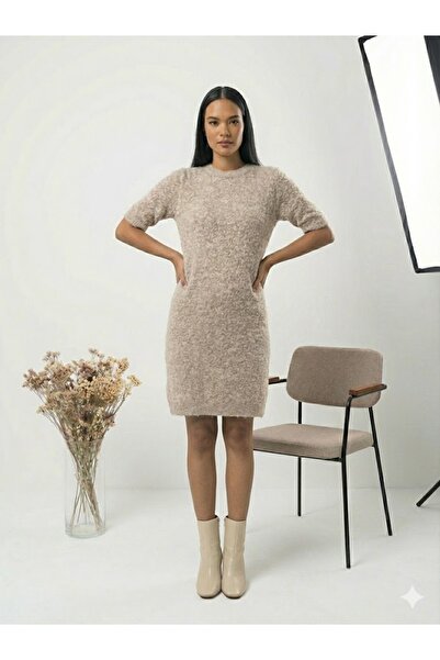 WAS Crew Neck Short Sleeve Knitwear Knitted Dress