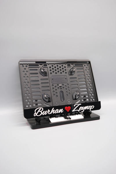 Plakam54 EL YAZI FONTLU KALPLİ SİYAH BEYAZ ÇİFTLERE ÖZEL İSİMLİ PLEKSİ MOTOR ...