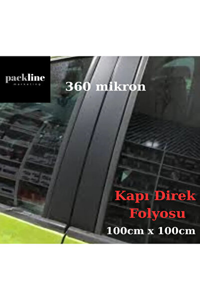 Packline Marketing Hava Kanalsız Mat Siyah Yüzeyi tırtıklı Kapı Direk Folyosu...