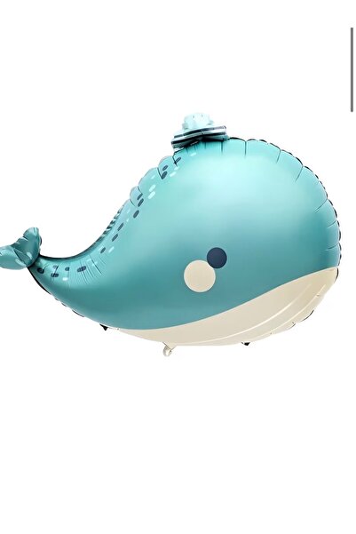 Çemrek Süs Parti Turquoise Whale Foil Balloon 75 cm 1 Piece