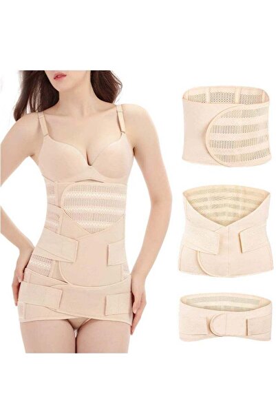 Türkiye 3 in 1 Postpartum Belt - Breathable Postpartum Recovery Postnatal Corset Belt after Pregnancy Matern