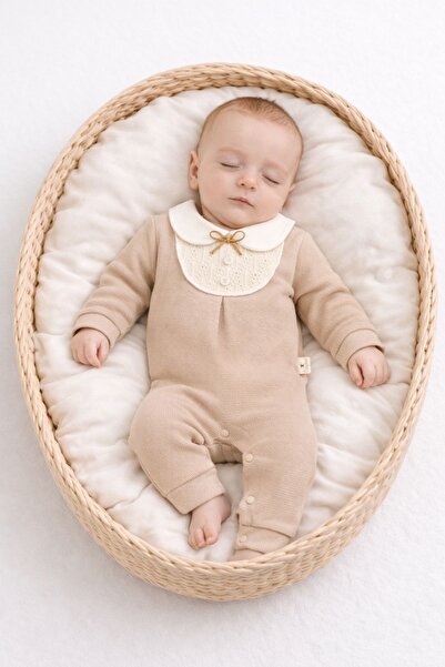Minytrendy Baby Boy Girl +100 Cotton Newborn Romper Peter Pan collar Baby Mev...
