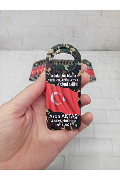 LecaTTe 20 Adet Uzun Açacak Asker Hatırası Magneti