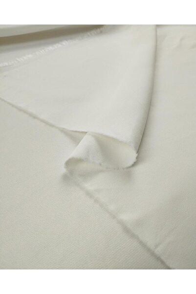 Kumaş Parça Ekru Krem Arası Renkte Krep Saten Viskon (En 140 cm x Boy 200 cm)