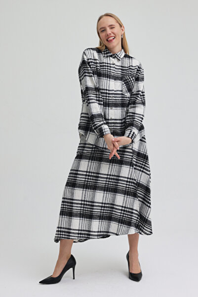 ABOUT US Eco-Printed Relaxed Split and Embroidered Detail Shirt Skirt Set # Tk3040