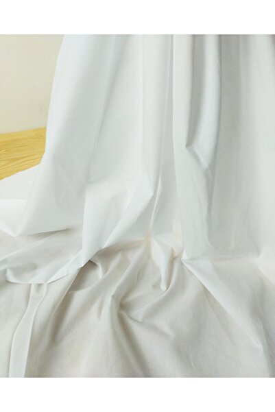 Kumaş Parça Poplin alb din bumbac (lățime 140 cm x lungime 430 cm)