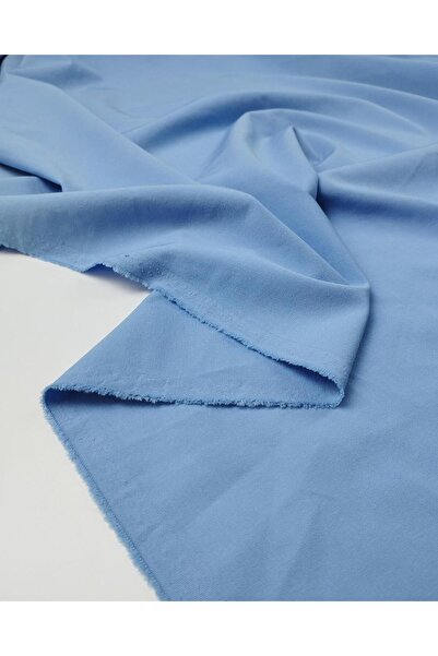 Kumaş Parça Sky Blue Color Crepe Gabardine Interlining Fabric (Width 140 cm X...