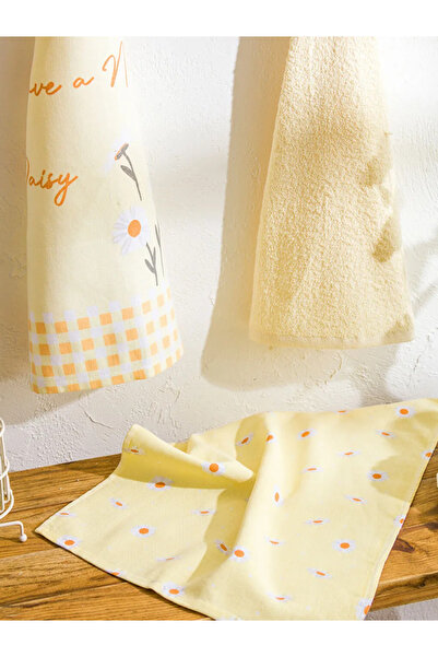 LC Waikiki Lcw Home Mixed Floral Drying Cloth 3-Piece Set 40X50 cm