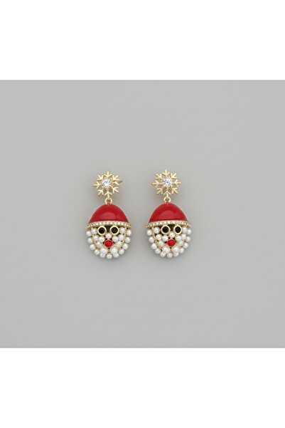 deluxe takı ve giyim Santa Claus Christmas Themed Earrings