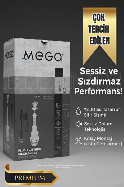 ellante MEGA Sessiz ve Sızdırmaz Klozet Rezervuar İç Takımı | Su Tasarruflu, ...