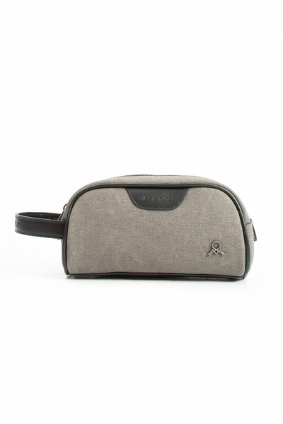 MEGA BAG Men's Leather Handheld Portfolio Bag Suitable for Shaving Travel Dai...