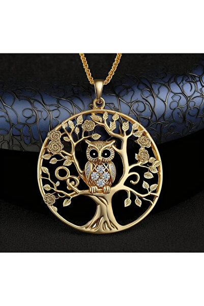 REKS Işıltılı Baykuşlu Hayat Ağacı Kolye – Anlamlı, Zarif ve Özel Hediye Sevg...