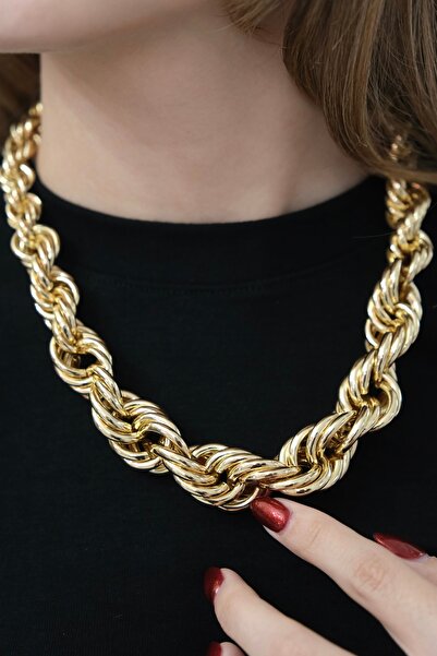 YENGEÇ Thick Twisted Chain Steel Necklace