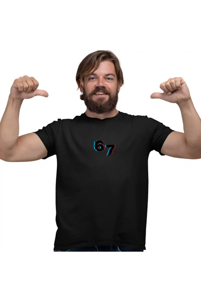 OEM Men's T-Shirt Six Seven Glitch 67 Effect Video