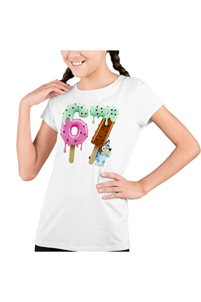 OEM Tricou Copii Fete Six Seven Inghetata Bluey Creme 67