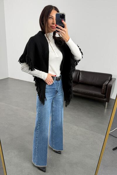 5in1Canpolat Blue High Waist Palazzo Jean 8184