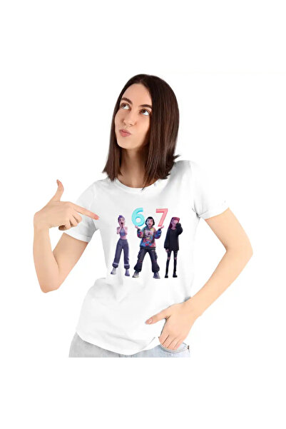 OEM Γυναικείο T-shirt Six Seven Demon Hunters 67 Kpop