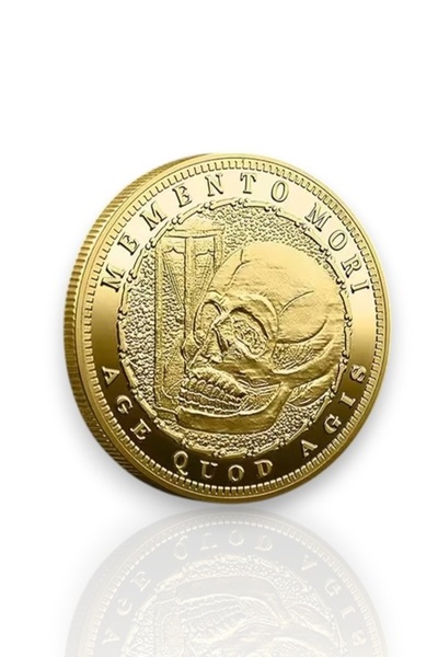 Solfera Memento Mori Carpediem Rönesans Ölümü Hatırla Stoa Şans Coin Metal Pa...