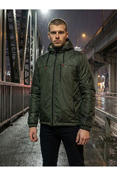 FLUEND MODA Men's Water and Wind Resistant Fur Jacket Coat