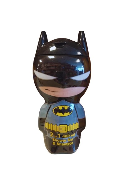 Air-Val Set of 2 x Shower Gel and Shampoo, 2 in 1, 2D Batman Figure, 400 ml, ...
