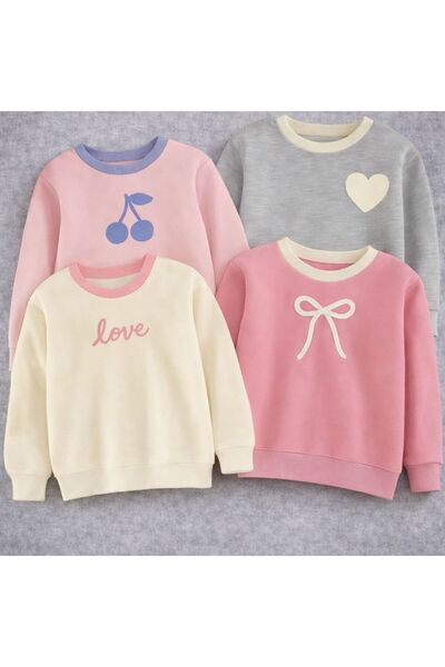 Kids Çocuk 4'lü Rahat Sweatshirt