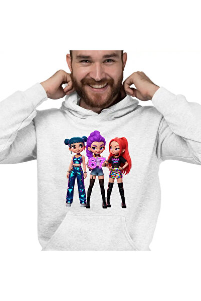 OEM Ανδρική Φούτερ με Κουκούλα Six Seven Kpop Huntrix 67 Demon Hunters