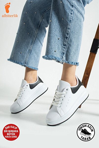 AlbiShoes Women Men Unisex Thick High Sole Daily School Sports Shoes Sneaker Comfortable Light Sole