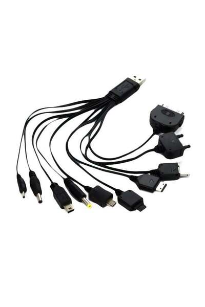 Generic 10-In-1 Multi USB Cable Black