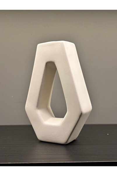 Nun Studio مزهرية ديكور هندسية عصرية غير لامعة (فردية - شكل متعدد الأضلاع)