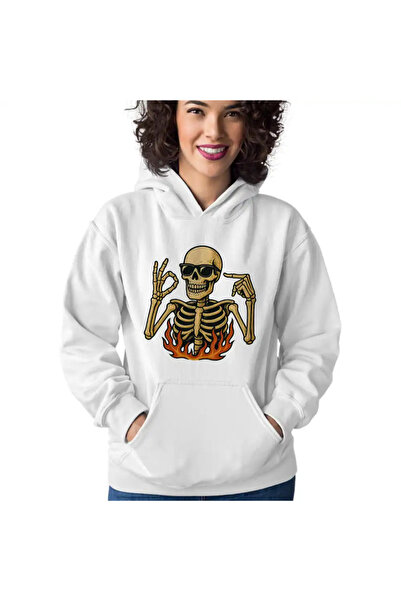 OEM Women's Hoodie Six Seven Skeleton Horror 67 Halloween