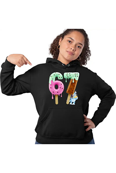 OEM Women's Hoodie Six Seven Ice Cream Bluey Creme 67