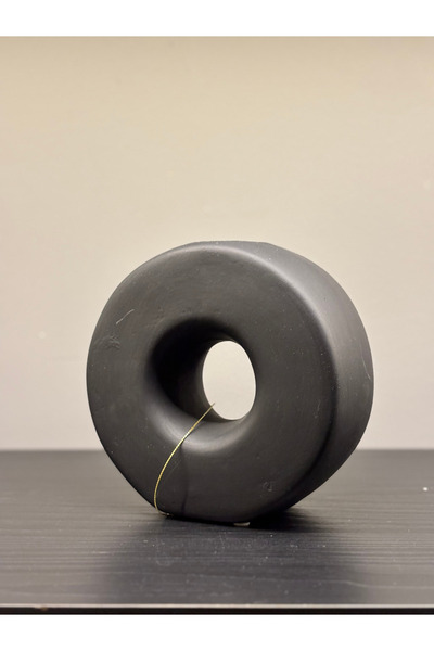 Nun Studio مزهرية ديكور هندسية حديثة بلون غير لامع (فردية - شكل دائري)