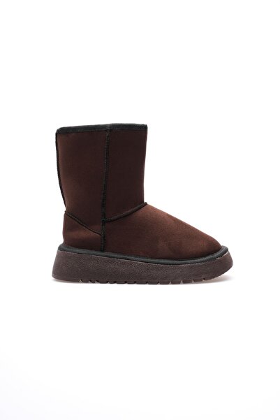 aczagul butik Anisa Women's Bitter Brown Winter Fur Boots