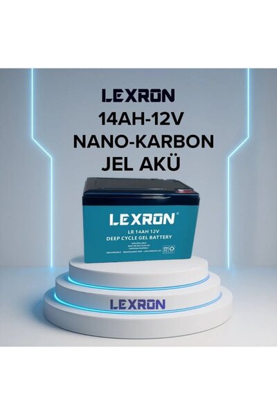 Lexron - İnges 12 VOLT 14 AMPER NANO KARBON JEL AKÜ - 12 V 14 AH DERİN DÖNGÜ ...