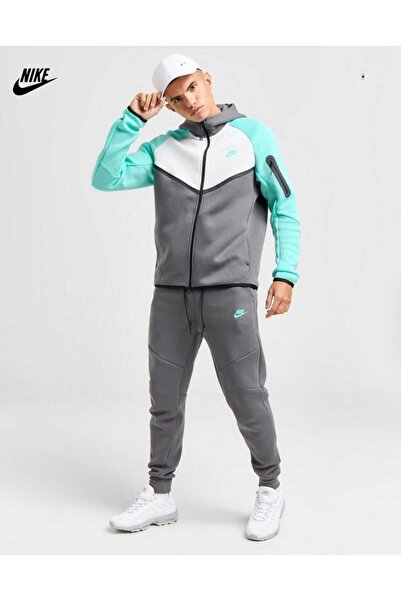 Nike Tech Fleece FZ Windrunner Hoodie Erkek Sweatshirt (Blue Sportswear )