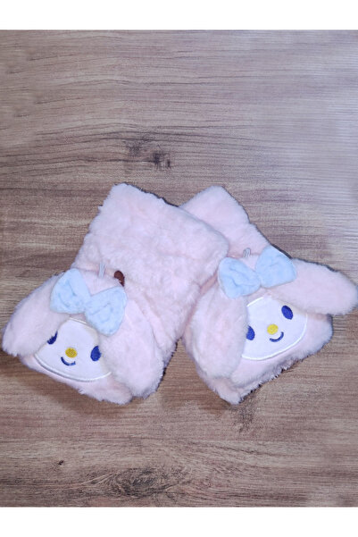 FuryaTedarik My Melody Karakterli Çocuk Peluş Eldiven - Yumuşak Dokulu Kışlık...
