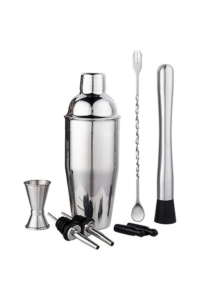 Dalip Baby Set barman din oțel inoxidabil, 6 piese, shaker de 750 ml, argintiu