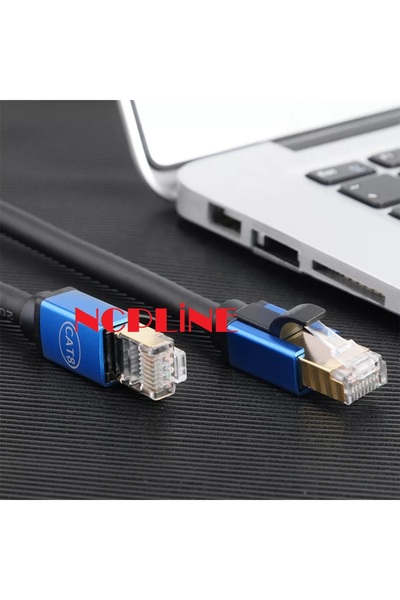NcpLine كابل إيثرنت CAT 8 KET SEKİZ بطول 10 أمتار، كابل FTP RJ45 بطول 10 أمتا...