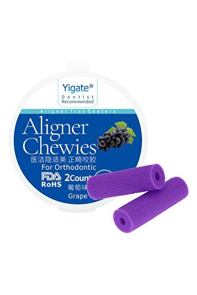 Generic 2 Piece Aligner Chewies Invisible Retainer Seater Orthodontic Silicone Tooth Stick Purple