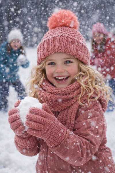 Kitti Girls' Scarf, Beanie, and Gloves Set with Fleece Lining Inside