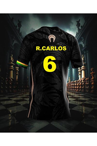 Lion Spor Brazil Special Patterned Black Jersey Women's T-Shirt R.Carlos 6
