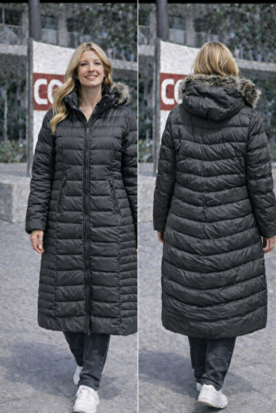 couis Women's Long Hooded Coat