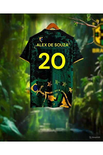 Lion Spor Brazil Special Patterned Green Jersey Women's T-Shirt Alex De Souza 20