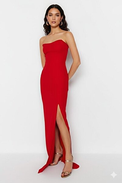 Rora Black Bodycon Woven Long Stylish Evening Dress